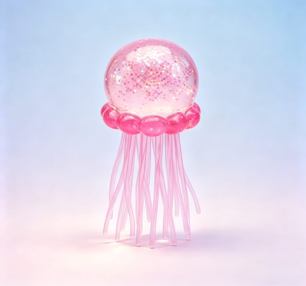 Drift Glitter‑Filled Jellyfish Squishy